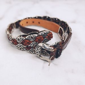Vintage Brighton brown braided leather belt
